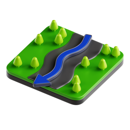 Route  3D Icon