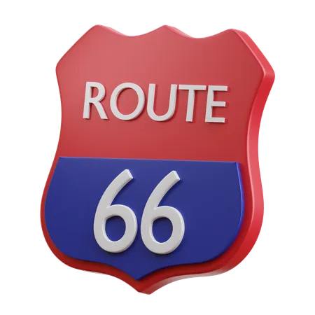 Route 66  3D Icon