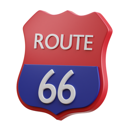 Route 66  3D Icon