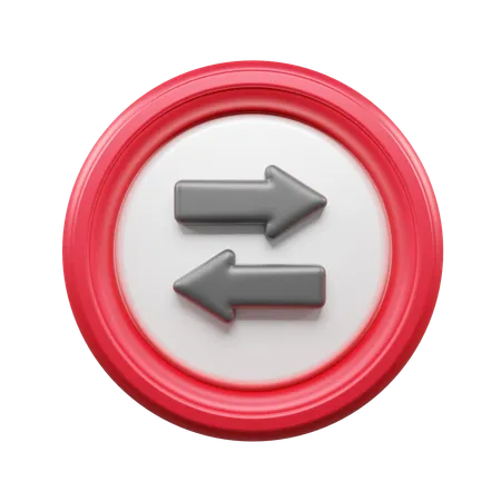 Route à double sens  3D Icon