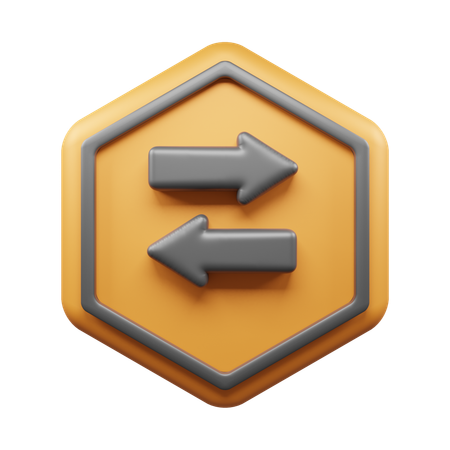 Route à double sens  3D Icon