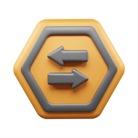 Route à double sens  3D Icon