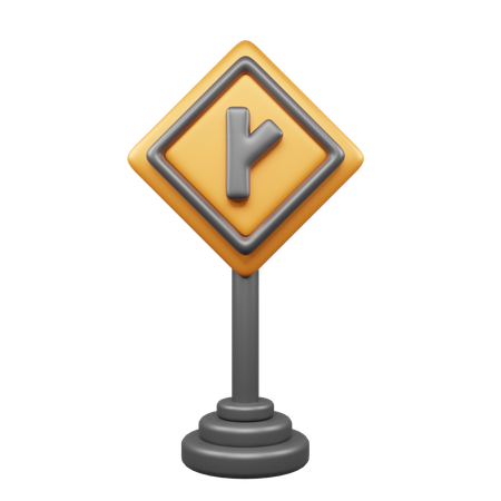 Route de jonction en Y  3D Icon