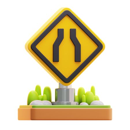 Route étroite  3D Icon