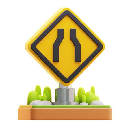 Route étroite  3D Icon