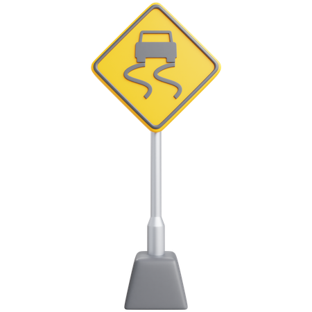 Route glissante  3D Icon