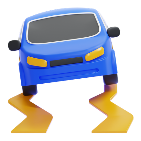 Route glissante  3D Icon