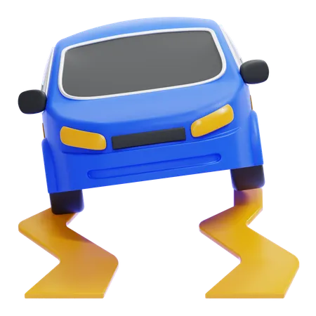 Route glissante  3D Icon