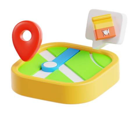 Route Map  3D Icon