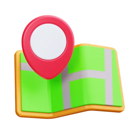 Route Map  3D Icon