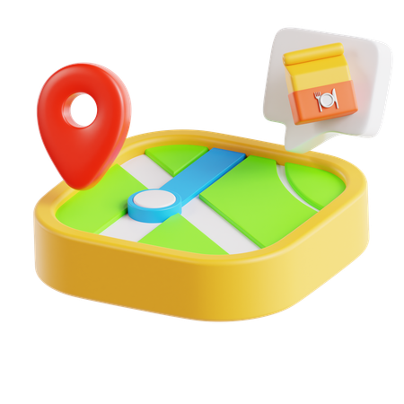 Route Map  3D Icon