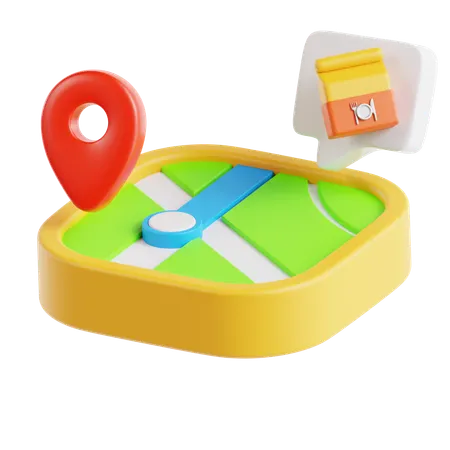 Route Map  3D Icon