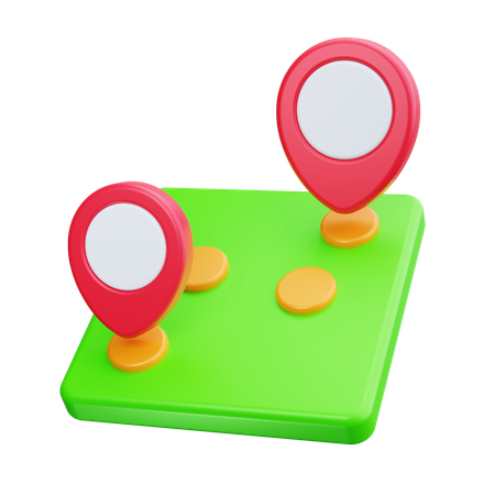 Route Map  3D Icon