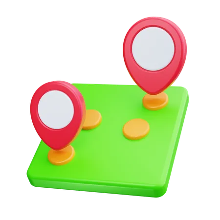 Route Map  3D Icon