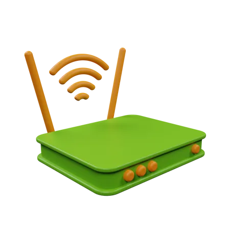 Router Icon 3 D Render Isolated 3D Illustration