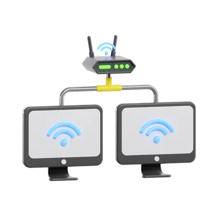 Router Network  3D Icon