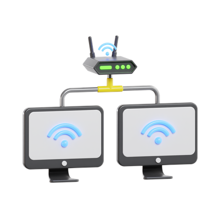 Router Network  3D Icon