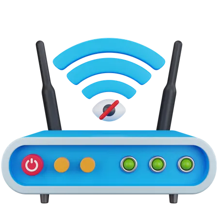 Router-Netzwerk verbergen  3D Icon