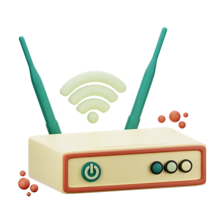 Routeur Wi-Fi  3D Icon