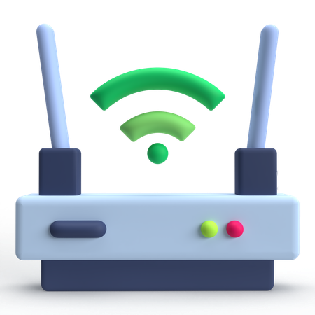 Routeur Wi-Fi  3D Icon