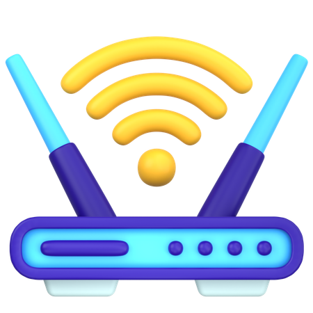 Routeur Wi-Fi  3D Icon