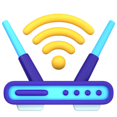 Routeur Wi-Fi  3D Icon