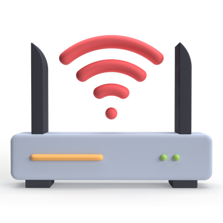 Routeur Wi-Fi  3D Icon