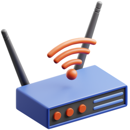 Routeur Wi-Fi  3D Icon