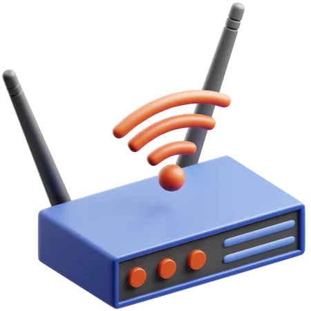 Routeur Wi-Fi  3D Icon