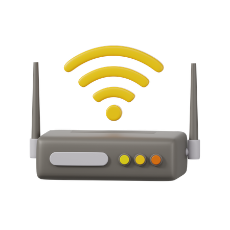 Routeur Wi-Fi  3D Icon