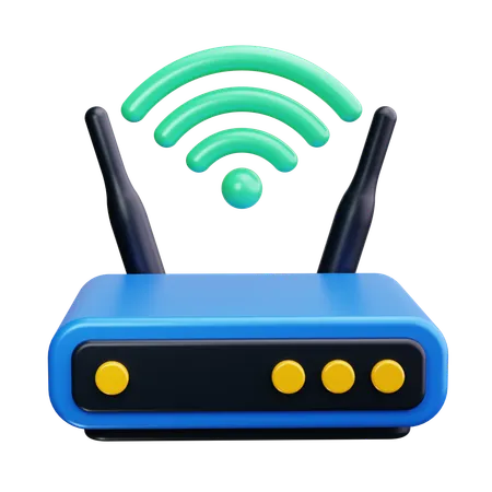 Routeur Wi-Fi  3D Icon