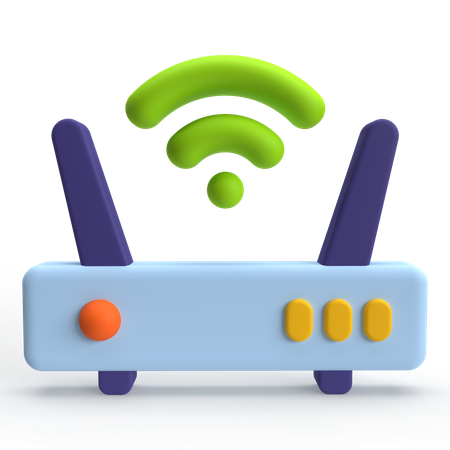 Routeur Wi-Fi  3D Icon