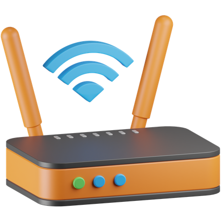 Routeur Wi-Fi  3D Icon