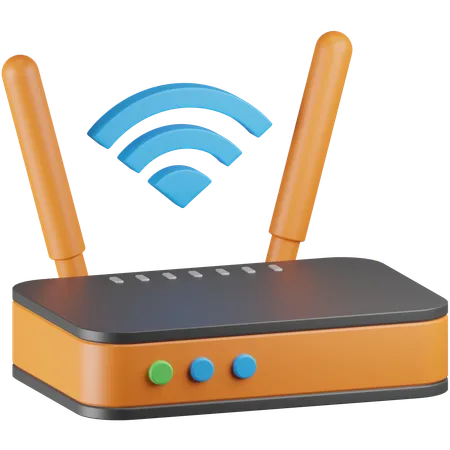 Routeur Wi-Fi  3D Icon