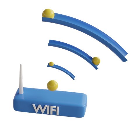 Routeur Wi-Fi  3D Illustration
