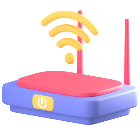 Routeur Wi-Fi  3D Icon