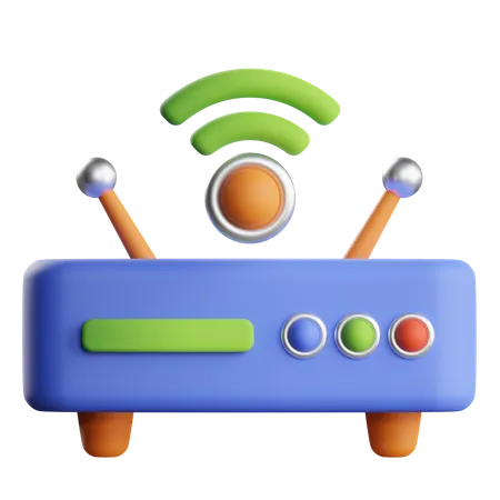 Routeur Wi-Fi  3D Icon