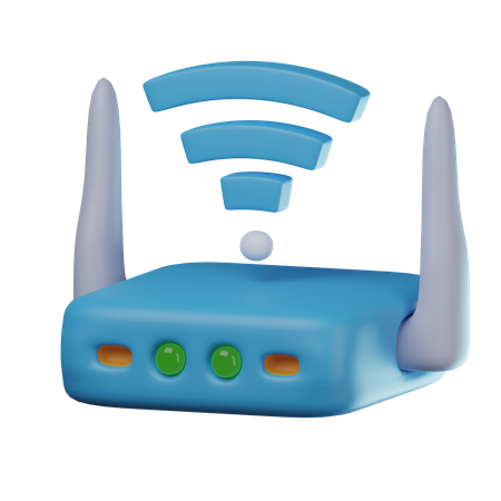 Routeur Wi-Fi  3D Icon