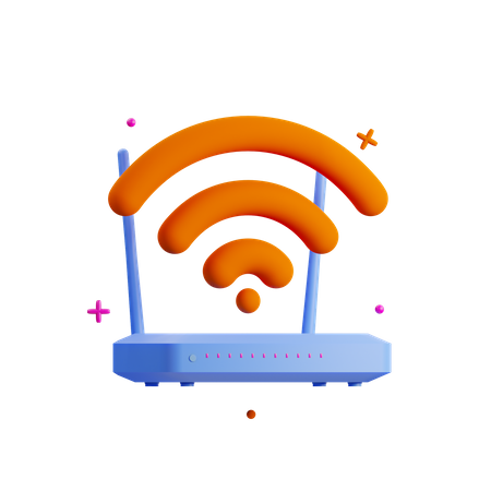 Routeur Wi-Fi  3D Icon