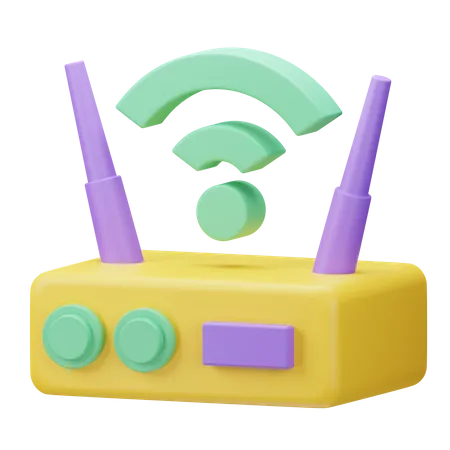 Routeur Wi-Fi  3D Icon