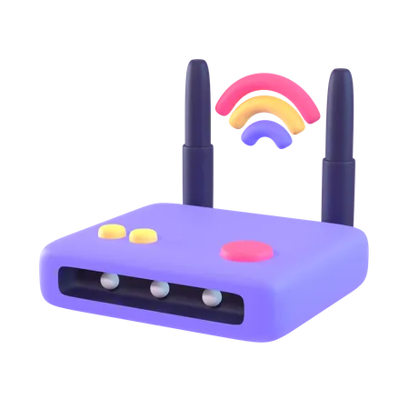 Routeur Wi-Fi  3D Icon