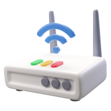 Routeur Wi-Fi  3D Icon