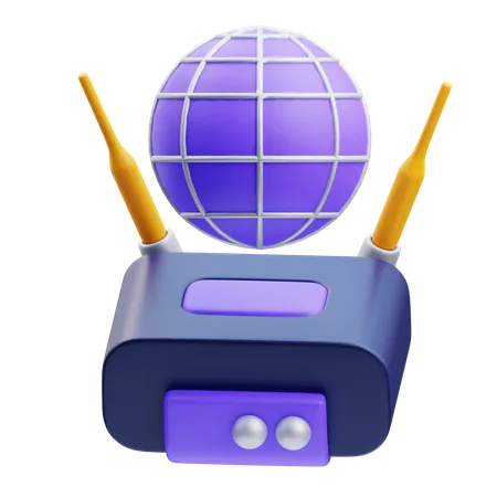 Routeur Wi-Fi  3D Icon