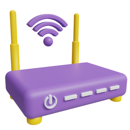 Routeur Wi-Fi  3D Icon