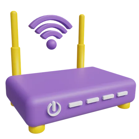 Routeur Wi-Fi  3D Icon