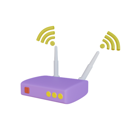 Routeur Wi-Fi  3D Icon