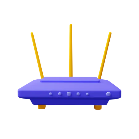 Routeur Wi-Fi  3D Icon