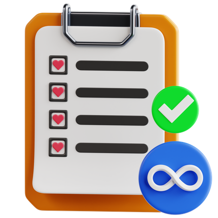일상 체크리스트  3D Icon