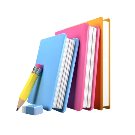 Row of books  3D Icon