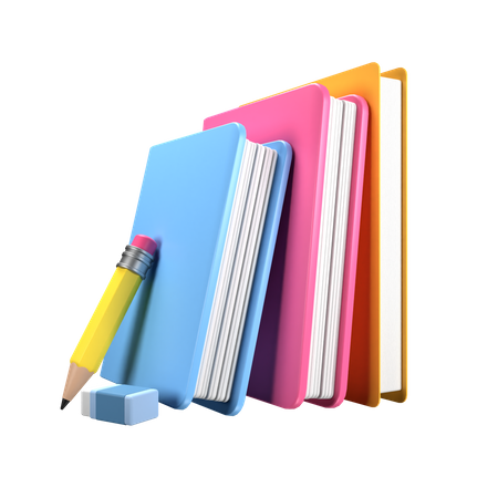 Row of books  3D Icon